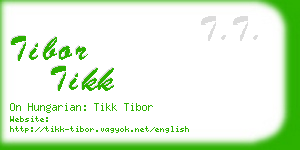 tibor tikk business card